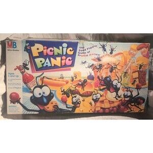Picnic Panic Game by Milton Bradley 1992 Board Game Food MISSING PIECES, READ